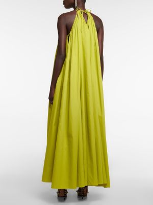Sukienka długa bawełniana Oscar De La Renta zielona