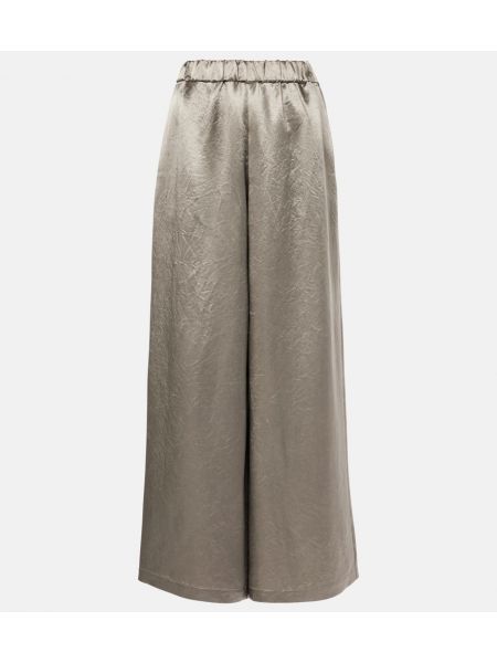 Satin vida byxor Max Mara grå