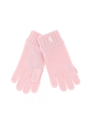 Rękawiczki Polo Ralph Lauren różowe