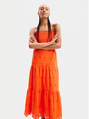 Šaty Desigual oranžové