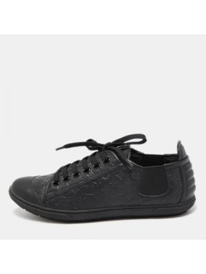 Sneakersy skórzane Louis Vuitton Vintage czarne