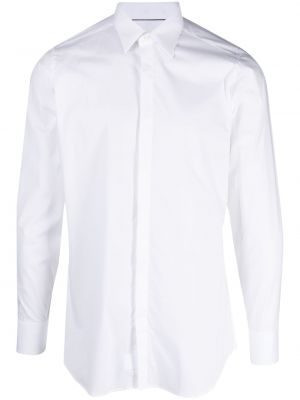 Βαμβακερό πουκάμισο Tintoria Mattei λευκό