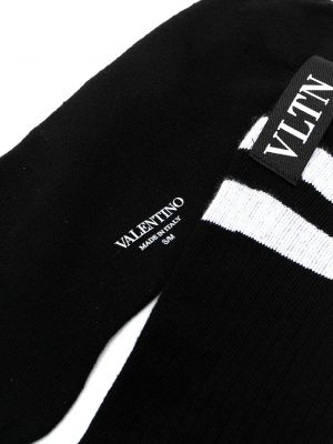 Calcetines con bordado Valentino negro