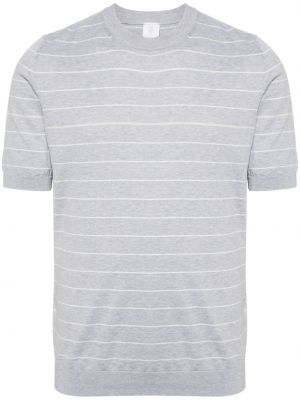 T-shirt à rayures en tricot Eleventy gris