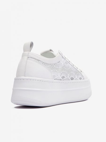 Sneakersy koronkowe Karl Lagerfeld białe