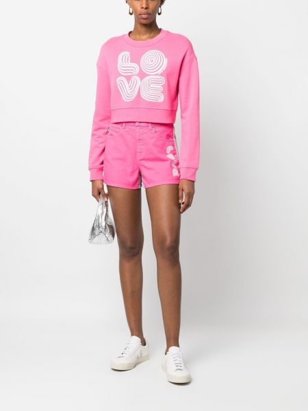 Sweatshirt mit print Love Moschino pink