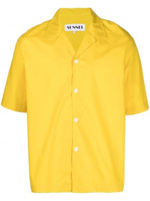 Hemd mit geknöpfter aus baumwoll Sunnei gelb
