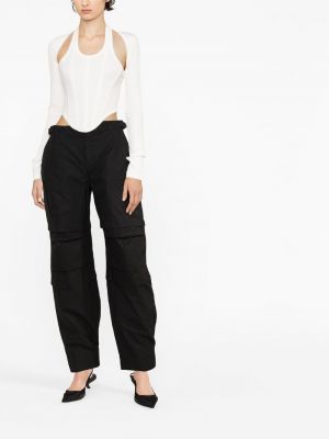 Pantalon cargo en coton avec poches Wardrobe.nyc noir