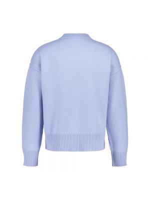 Maglione di lana di lana Ami Paris blu
