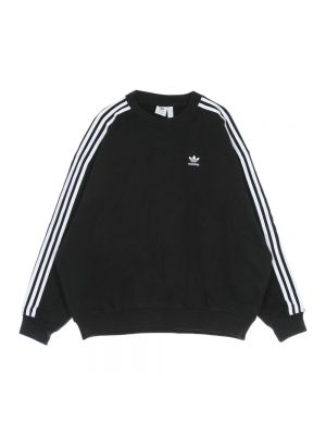 Streetwear sweatshirt mit rundhalsausschnitt Adidas schwarz