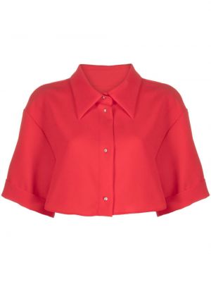 Βαμβακερό πουκάμισο από κρεπ Viktor & Rolf κόκκινο