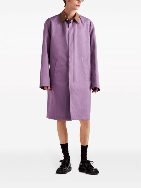 Bavlněný kabát Prada fialový