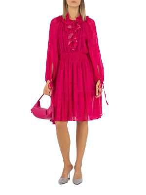 Платье с рюшами Sfizio розовое