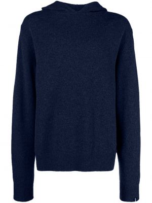 Pleten pulover s kapuco Mackintosh modra