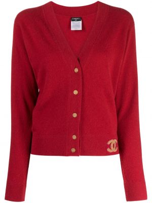 Cardigan en cachemire Chanel Pre-owned rouge