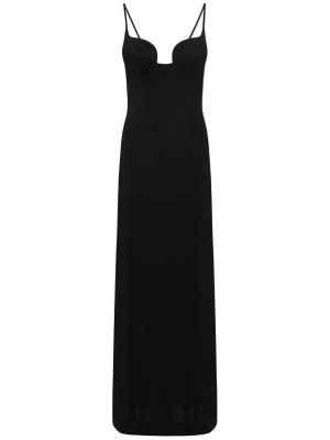 Μίντι φόρεμα από ζέρσεϋ Galvan μαύρο