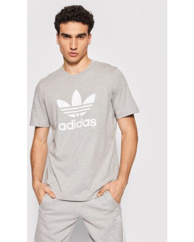 Priliehavé tričko Adidas sivá
