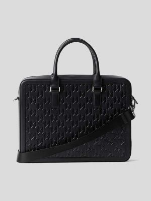 Usnjena torba Karl Lagerfeld črna