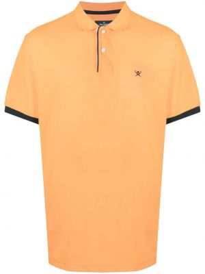 Brodert poloskjorte Hackett oransje