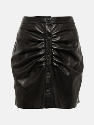 Kožená sukňa Isabel Marant čierna