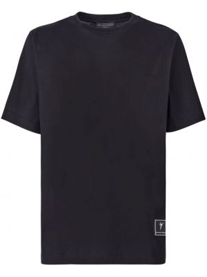 Βαμβακερή μπλούζα Giuseppe Zanotti μαύρο