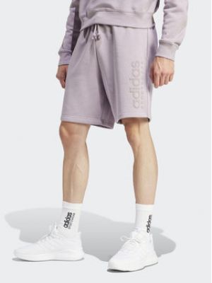 Shorts de sport en polaire Adidas violet
