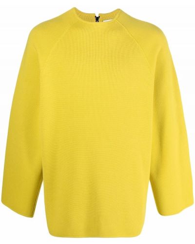 Jersey con cremallera de punto de tela jersey Sunnei amarillo