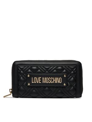 Pikowany portfel Love Moschino czarny