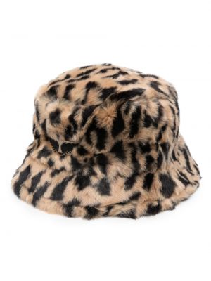 Leopardí klobouk s kožíškem s potiskem Zadig&voltaire