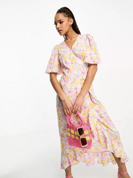 Длинное платье Vero Moda розовое
