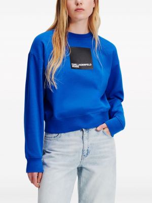 Sweatshirt aus baumwoll mit print Karl Lagerfeld Jeans blau