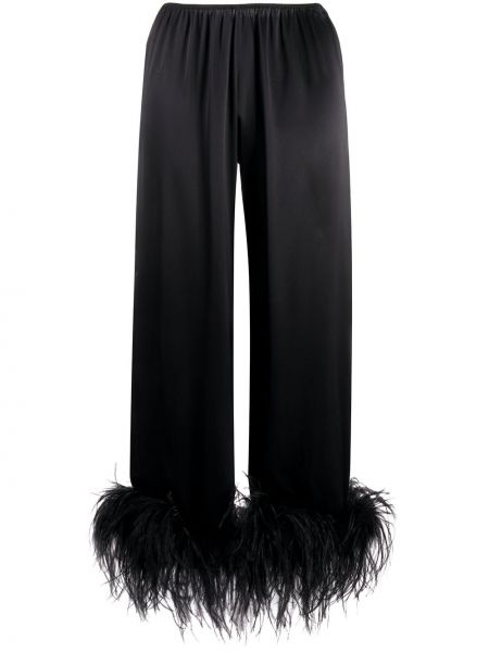 Pantaloni con perline con piume Gilda & Pearl nero
