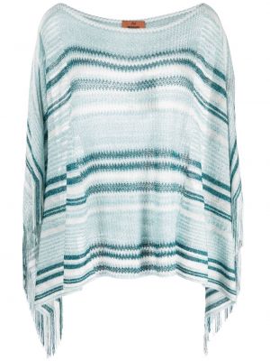 Poncho med båtringning Missoni blå