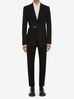 Yün blazer Alexander Mcqueen siyah