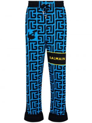 Памучни спортни панталони с принт Balmain