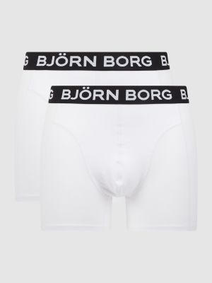 Bokserki slim fit z dżerseju Björn Borg białe