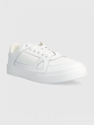 Sneakersy skórzane Tommy Jeans białe