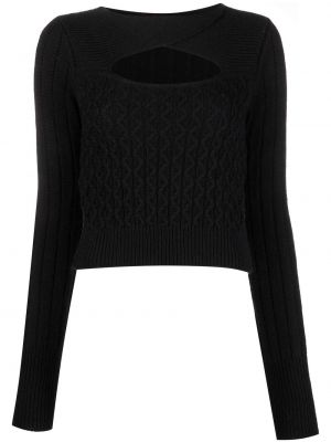 Pleten pulover Pinko črna