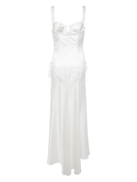 Hedvábné koktejlové šaty Kiki De Montparnasse bílé