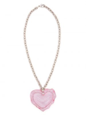 Privjesak s uzorkom srca Nina Ricci ružičasta