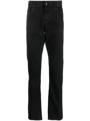 Slim fit skinny džíny s nízkým pasem Canali černé