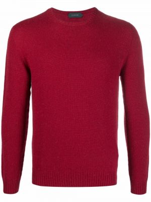 Jersey de tela jersey de cuello redondo Zanone rojo