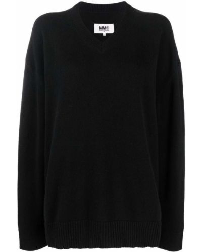 Relaxed пуловер Mm6 Maison Margiela черно