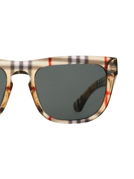 Okulary przeciwsłoneczne w kratkę retro Burberry Eyewear beżowe