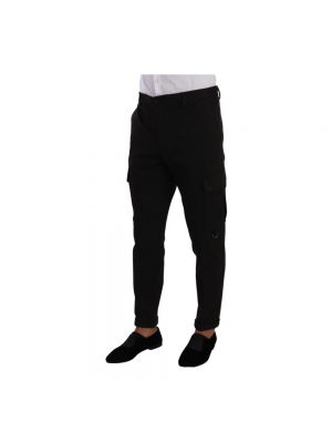 Spodnie cargo skinny fit Dolce And Gabbana czarne
