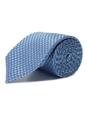 Шелковый галстук Zilli голубой