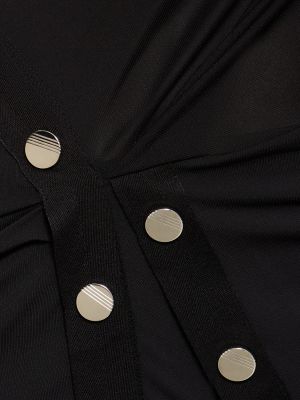 Midi šaty jersey The Attico černé