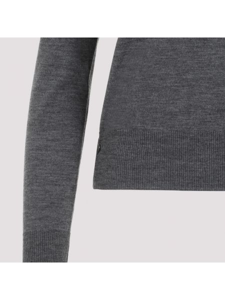 Jersey de lana a rayas de tela jersey Thom Browne gris