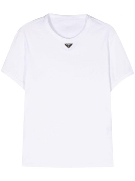 Βαμβακερή μπλούζα Prada Pre-owned λευκό