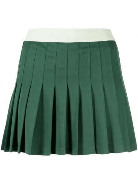 Plisirana mini suknja s vezom The Upside zelena